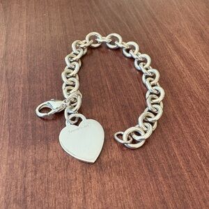 Tiffany & Co. Silver Heart Charm Bracelet